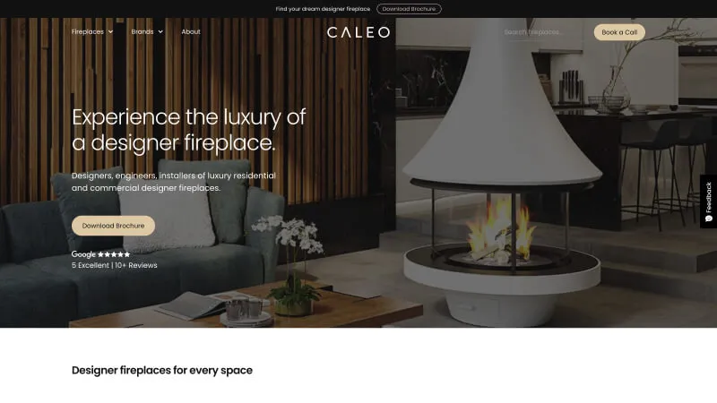 Caleo's website screenshot